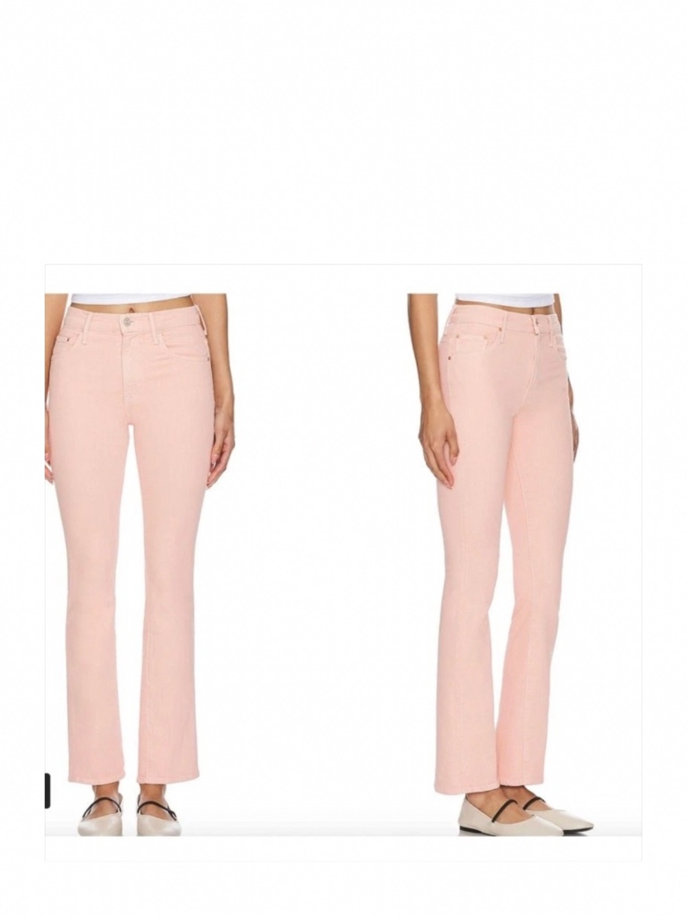 MOTHER Jeans Women's The Insider Hover Peach Parfait Pink High Rise Size 27